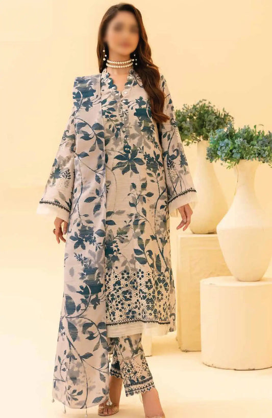 Afreen Embroidered Chikankari Khaddar Collection With Wool Shawl - AF 142