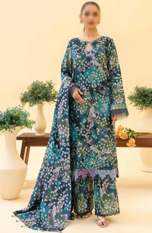 Afreen Embroidered Chikankari Khaddar Collection With Wool Shawl - AF 146