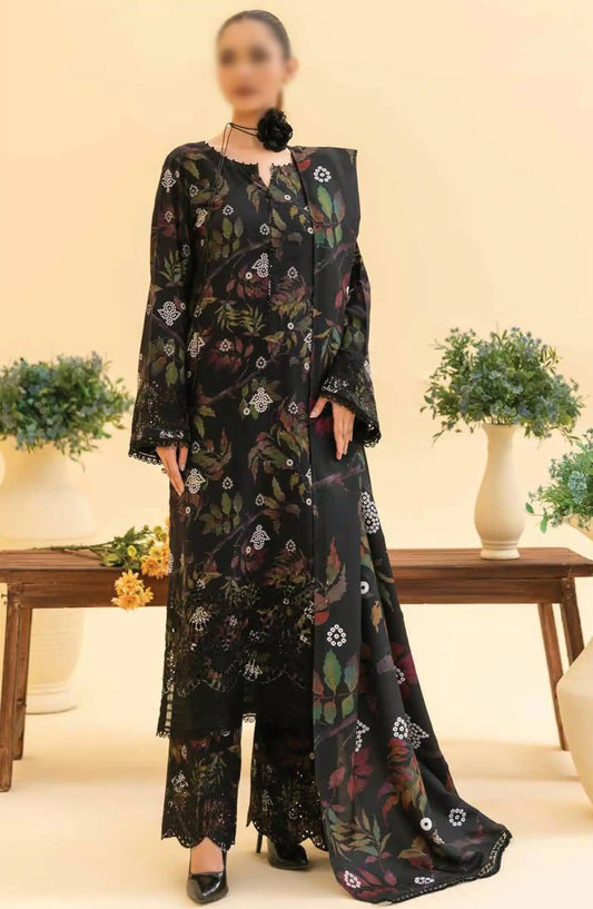 Afreen Embroidered Chikankari Khaddar Collection With Wool Shawl - AF 148