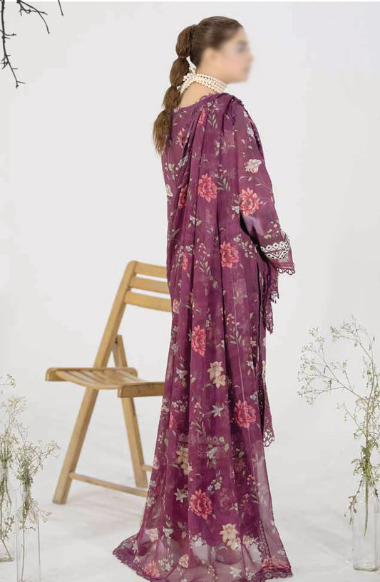 Aafreen Chikankari Printed Lawn Collection 2024 - AF 58