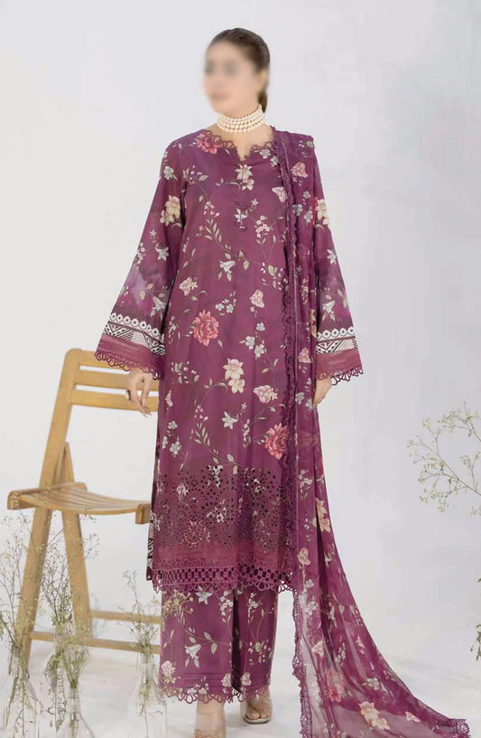 Aafreen Chikankari Printed Lawn Collection 2024 - AF 58