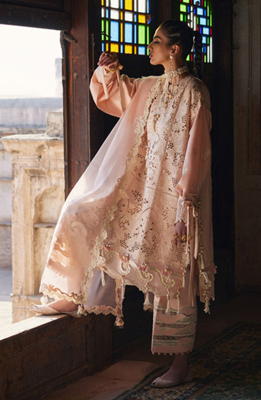 Elan Embroidered Lawn Unstitched 3 Piece Suit - D-02 A - EL25ULL - Pink - Summer Collection