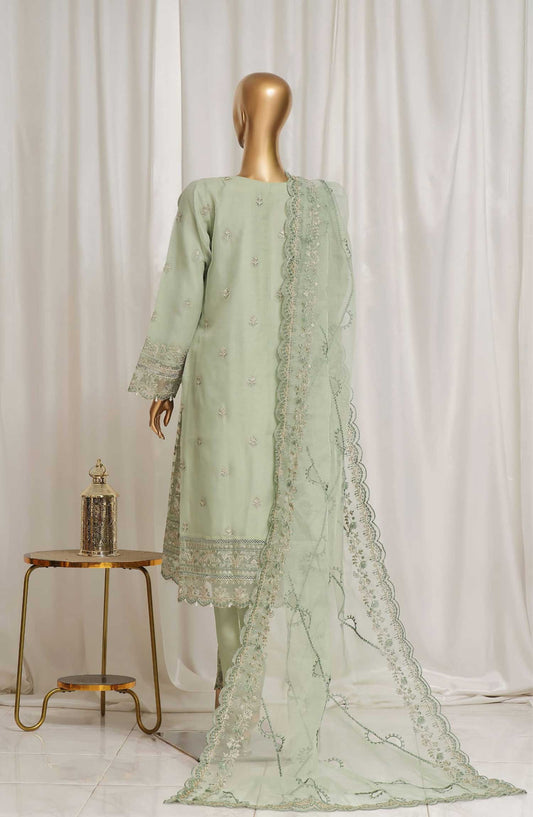 Sadabahar Embroidered Organza Suits Stitched 3 Piece AG 28 B Green Festive Collection