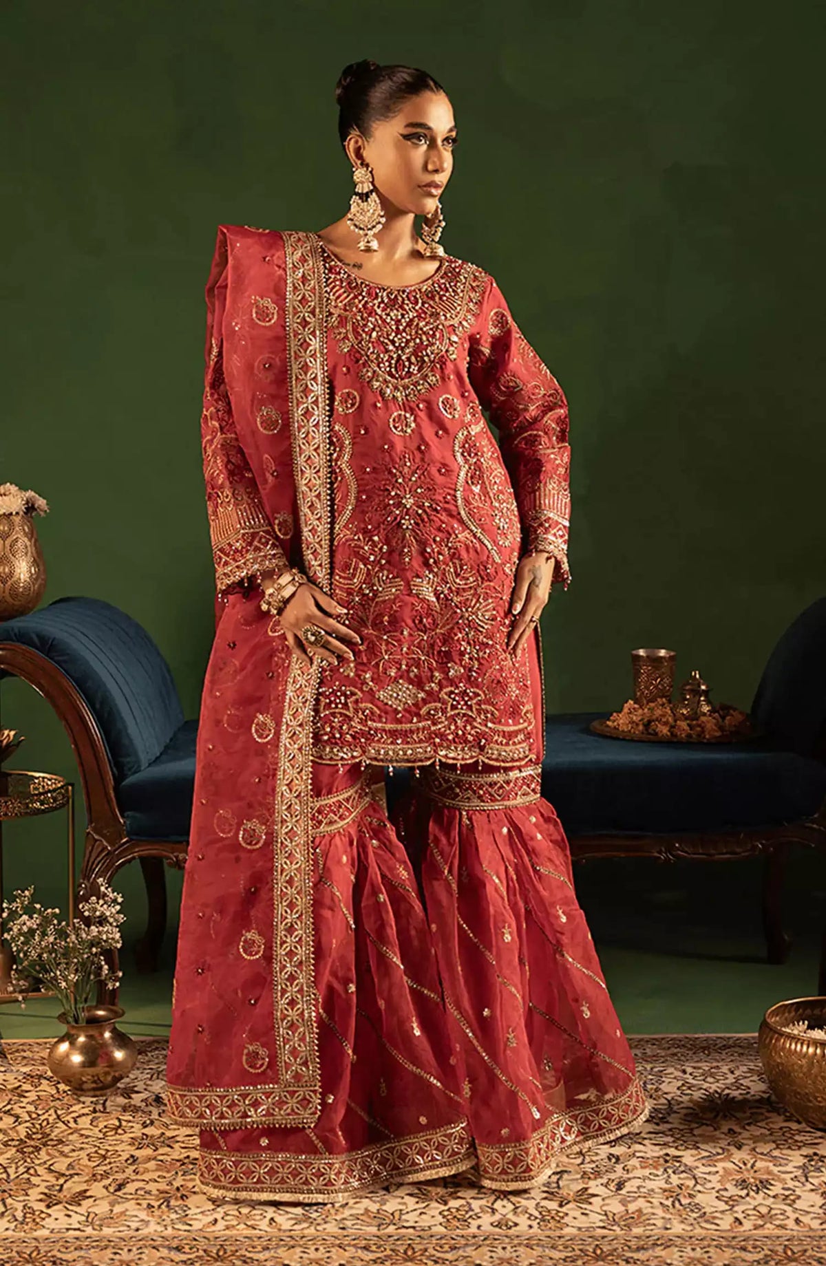 Tabeer Luxury Formal Collection By Diara Couture - AILA - UA-02 - MAROON