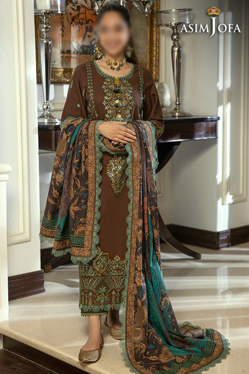 Asim Jofa Aira and Asra Winter Shawl Collection - AJAW-01