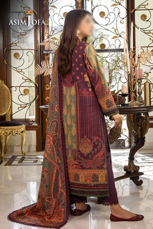 Asim Jofa Aira and Asra Winter Shawl Collection - AJIW-07