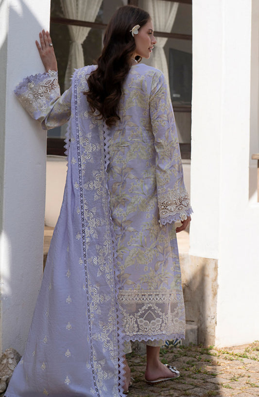 AJR Embroidered Lawn Unstitched 3 Piece Suit - AJR-PK-14 Vista - AJR25PK - Purple - Summer Collection