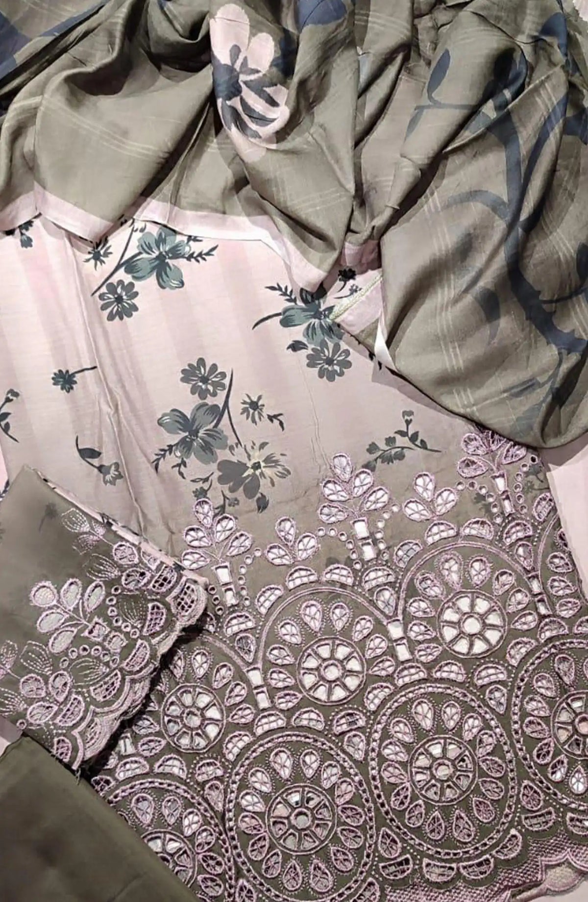 ChikanKari Viscose 3 PCs Collection - AK BHD 02