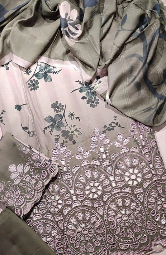ChikanKari Viscose 3 PCs Collection - AK BHD 02