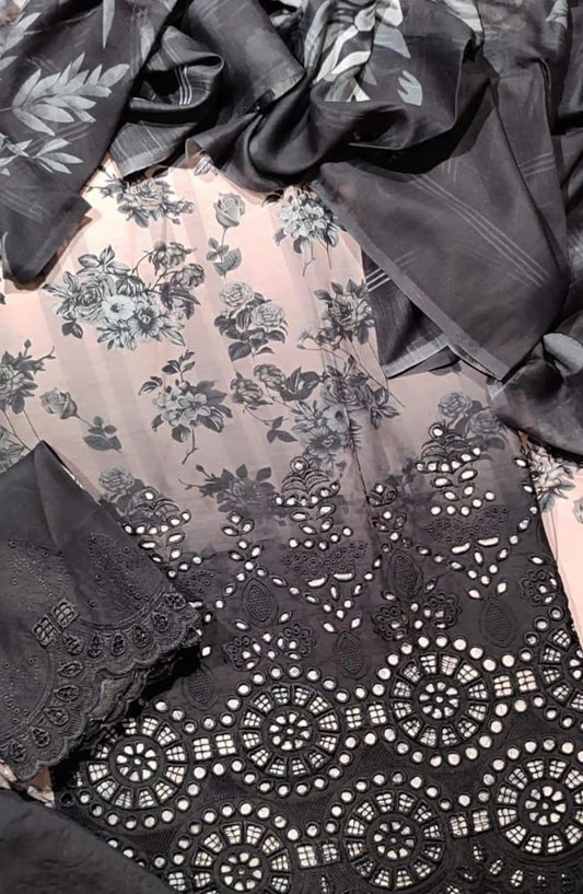 ChikanKari Viscose 3 PCs Collection - AK BHD 03