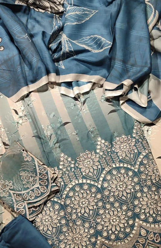 ChikanKari Viscose 3 PCs Collection - AK BHD 04