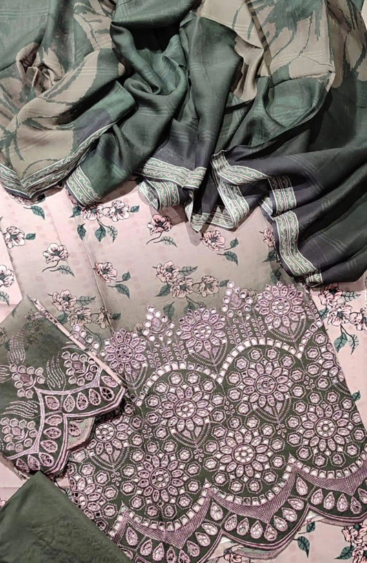 ChikanKari Viscose 3 PCs Collection - AK BHD 06