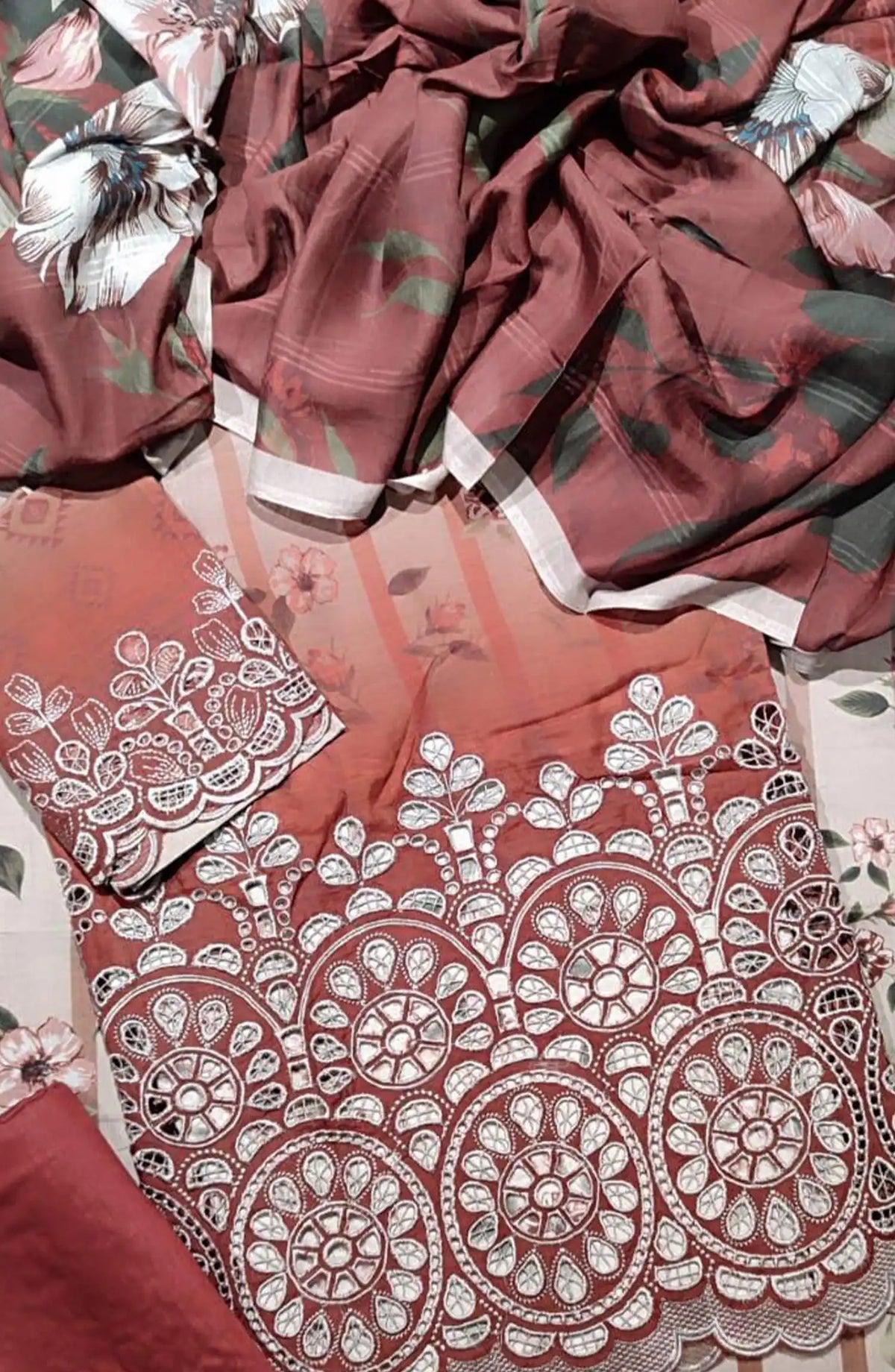 ChikanKari Viscose 3 PCs Collection - AK BHD 07