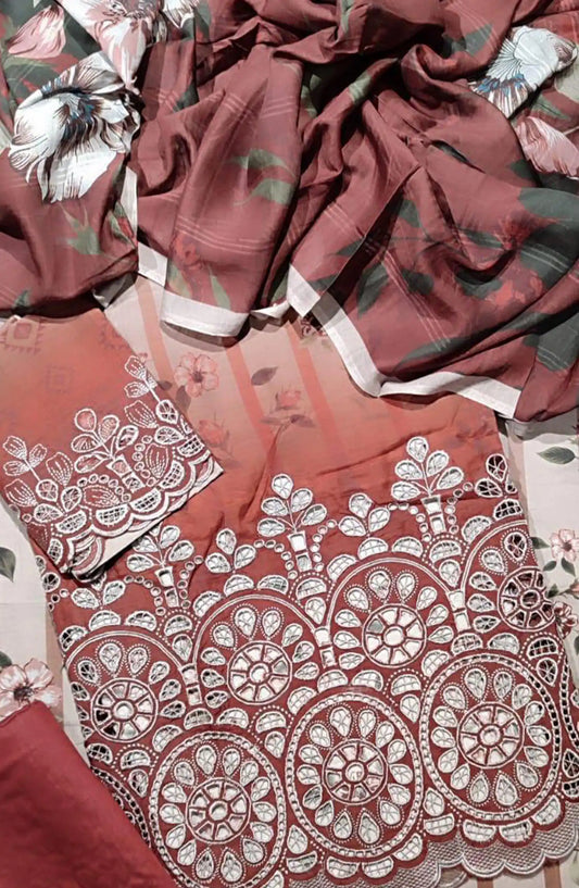 ChikanKari Viscose 3 PCs Collection - AK BHD 07
