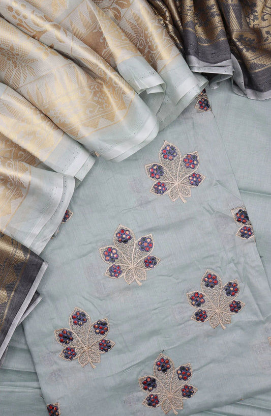 Amna Khadija Unstitched Exclusive Embroidered Lawn With Jacquard Dupatta Collection 2024 - AKUEE 06