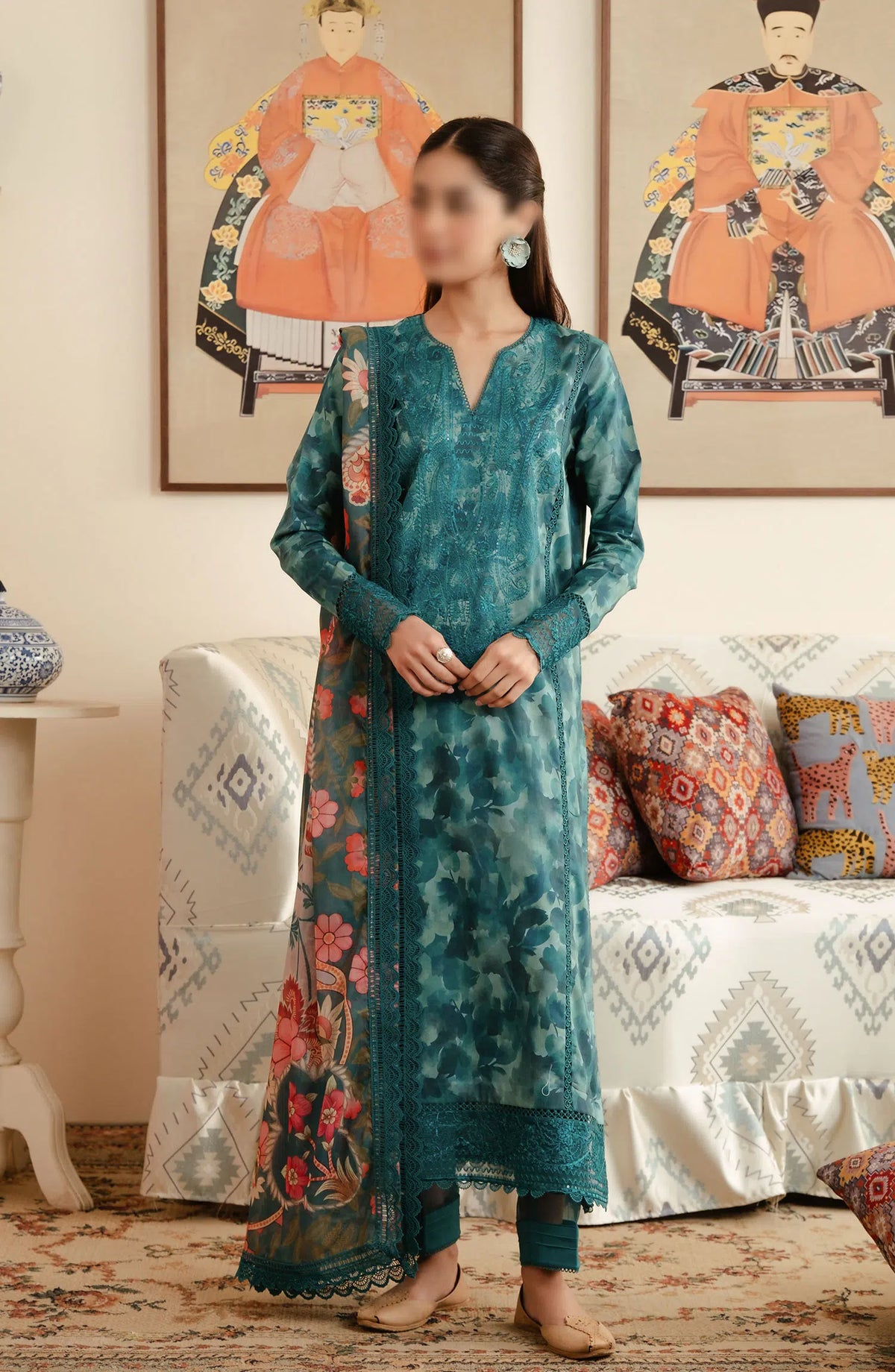Afrozeh Malina Unstitched Lawn Collection Vol 03 - AL-24-V3-01 CELIA