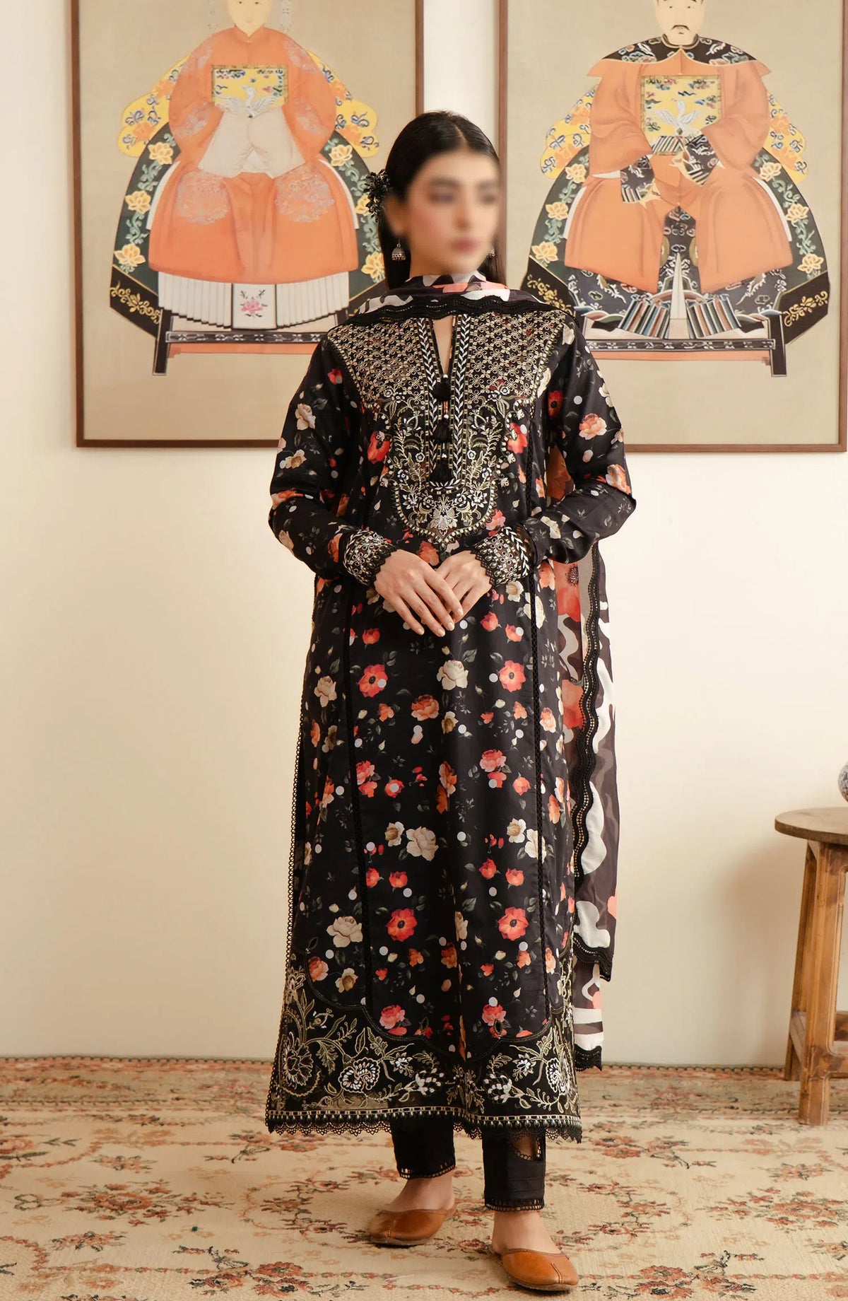 Afrozeh Malina Unstitched Lawn Collection Vol 03 - AL-24-V3-07  VALERIA