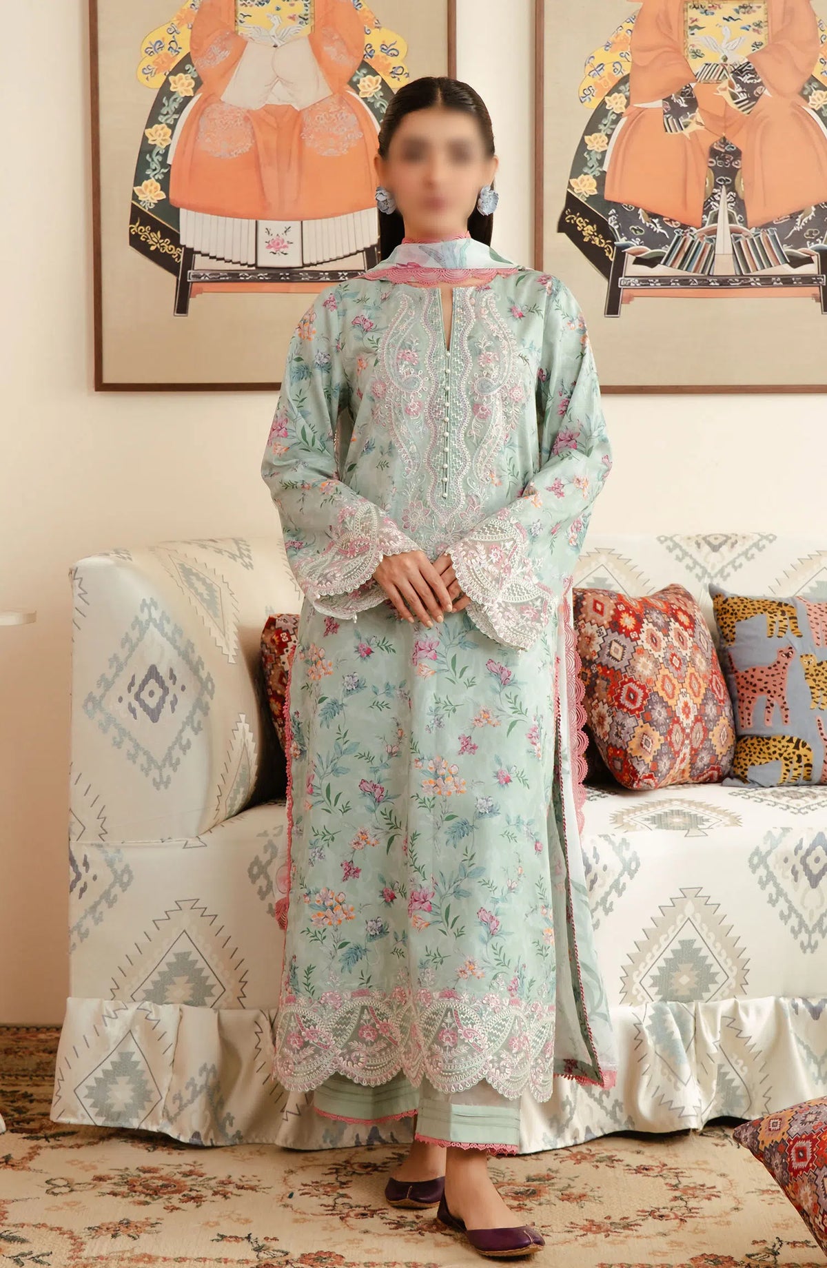 Afrozeh Malina Unstitched Lawn Collection Vol 03 - AL-24-V3-09 ARUNA