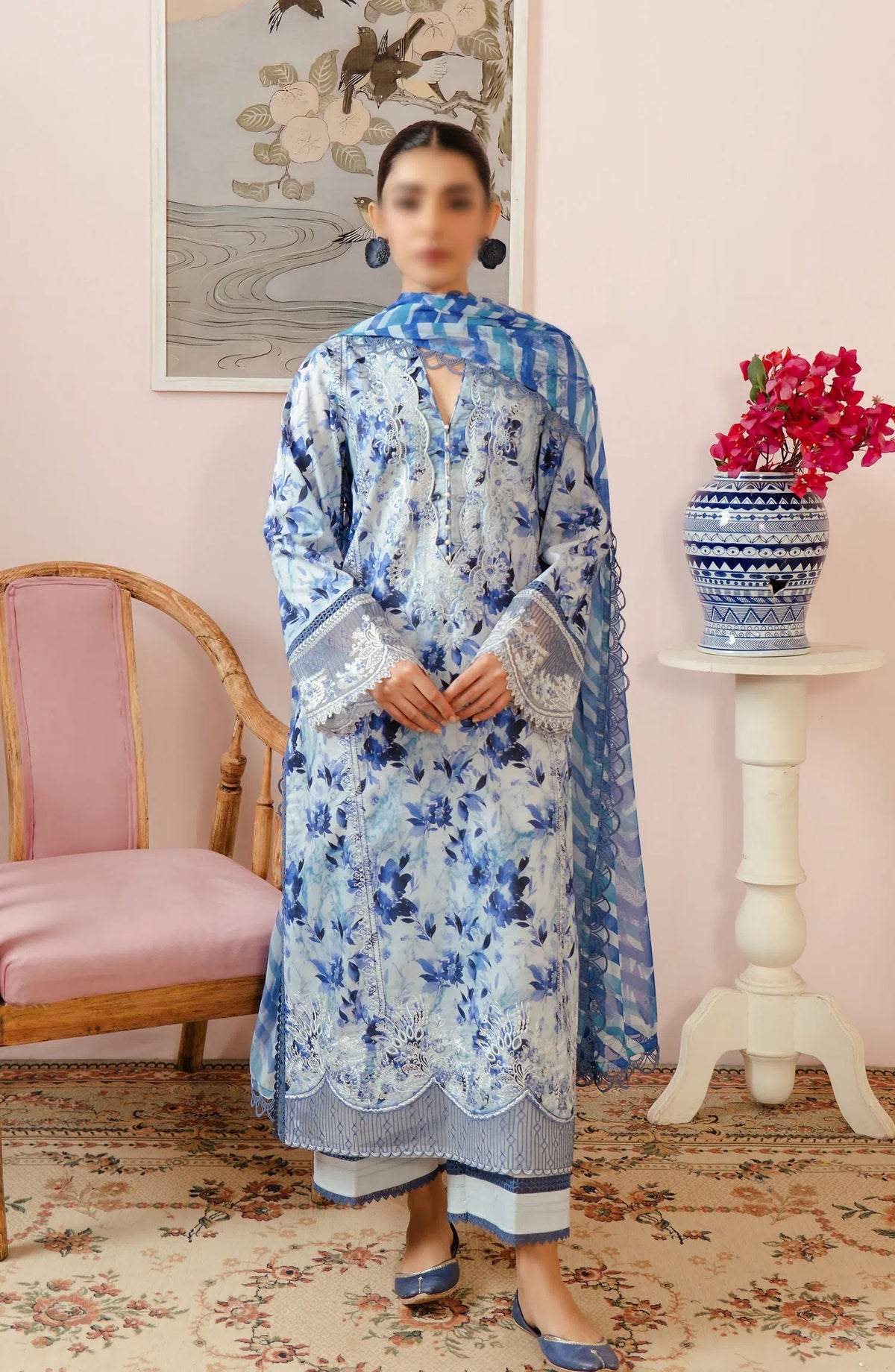 Afrozeh Malina Unstitched Lawn Collection Vol 03 - AL-24-V3-10 MERIAL