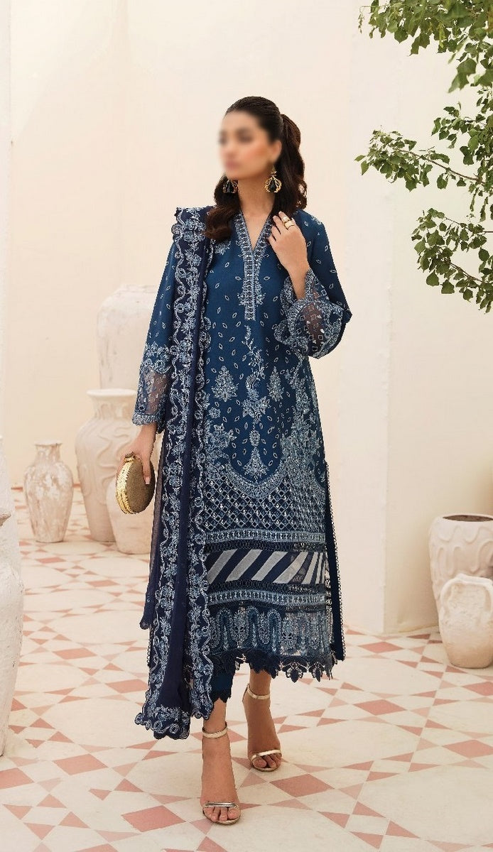 AL 23 V3  09 AZURE Afrozeh Chikankari Lawn Festive Unstitched 2023