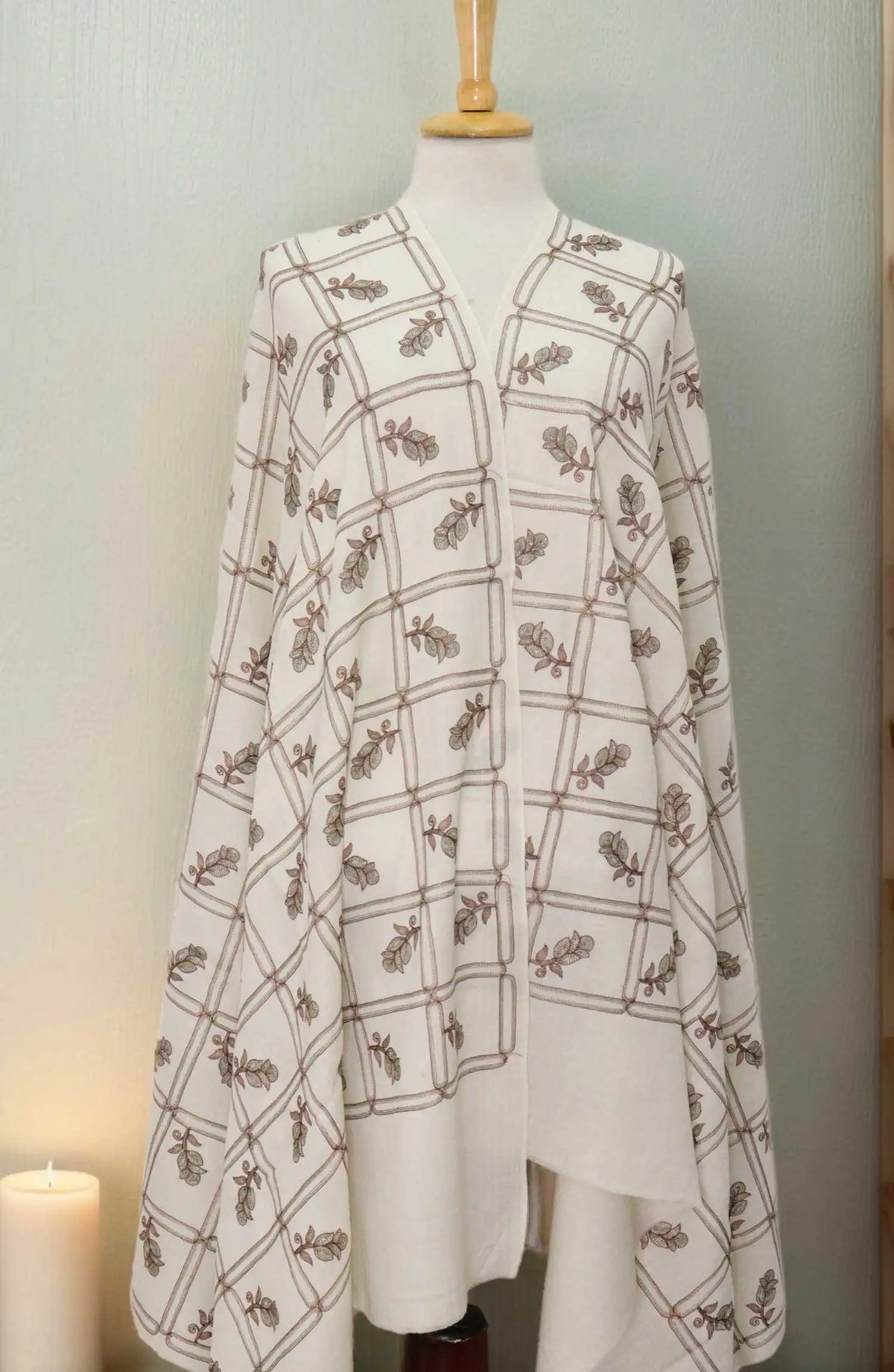 Stoluxe Synthetic Pashmina Embroidered Shawl Vol 04 - ALM 150750 A