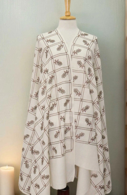 Stoluxe Synthetic Pashmina Embroidered Shawl Vol 04 - ALM 150750 A