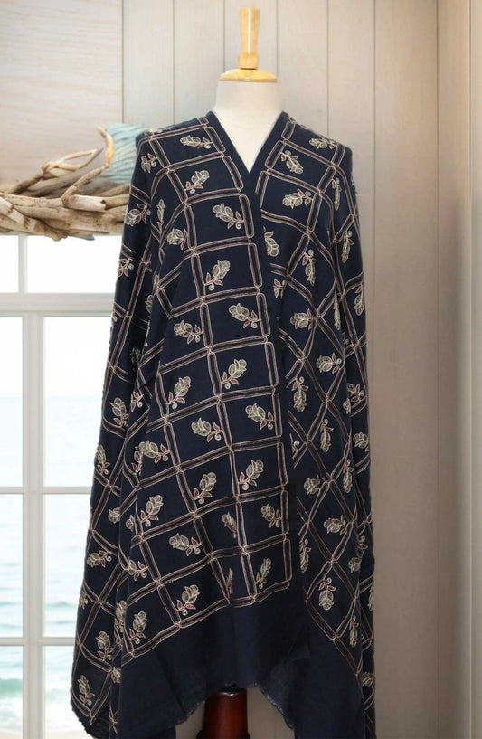 Stoluxe Synthetic Pashmina Embroidered Shawl Vol 04 - ALM 150750 F