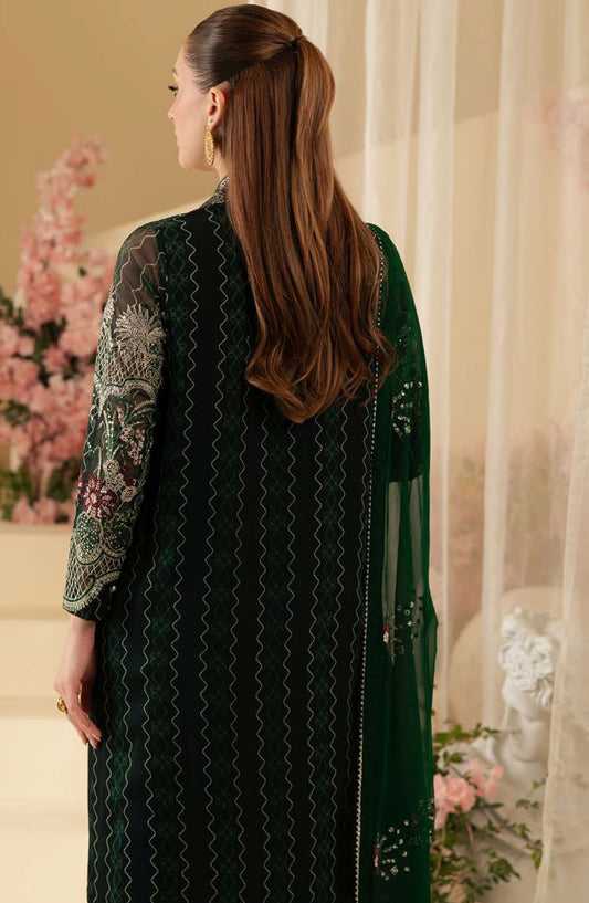Amaya by Nureh Embroidered Chiffon Unstitched 4 Piece Suit - AM-16 - NU25ALC - Green - Wedding Collection