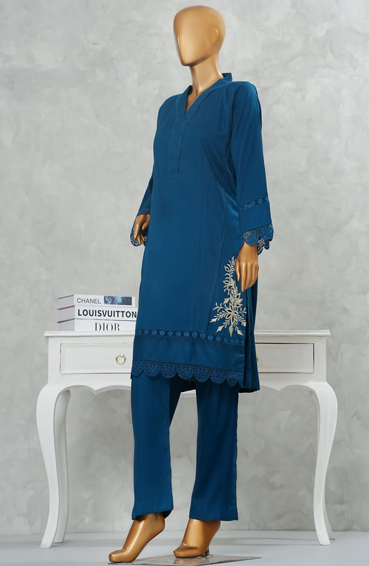 Kaya by Amna Khadija Embroidered Cotton Stitched 2 Piece Suit - DS-113 B - AM25KAYAD2 - Blue - Summer Collection