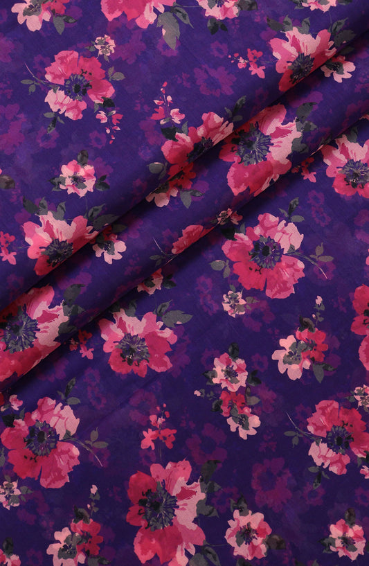 Amna Khadija Printed Lawn Unstitched 2 Piece Suit - D-16 - AM25CULCV5 - Purple - Summer Collection