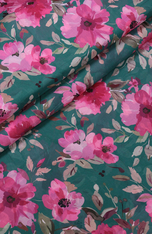 Amna Khadija Printed Lawn Unstitched 2 Piece Suit - D-04 - AM25CULCV5 - Green - Summer Collection