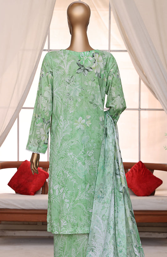 HZ Textile Printed Lawn Unstitched 3 Piece Suit - LP-548 - HZ25LUXP - Green - Summer Collection