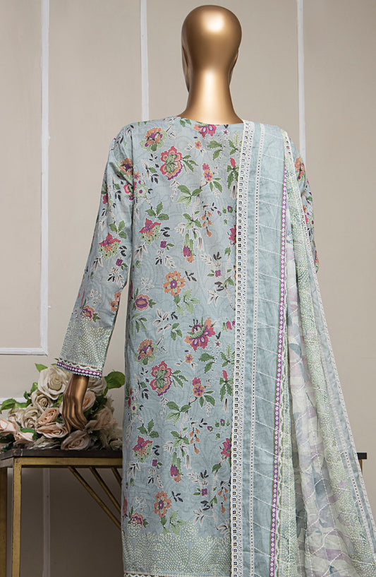 HZ Textile Embroidered Lawn Unstitched 3 Piece Suit - PLK-1026 - HZ25PLKV2 - Green - Summer Collection