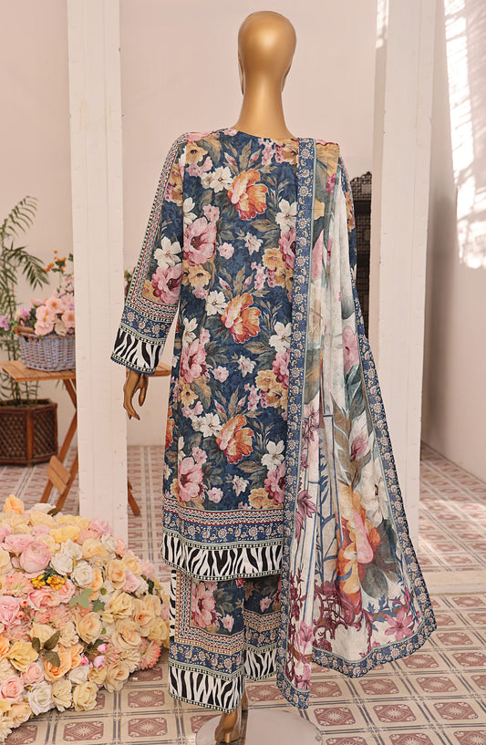 HZ Textile Printed Lawn Unstitched 3 Piece Suit - LP-541 - HZ25LUXP - Blue - Summer Collection