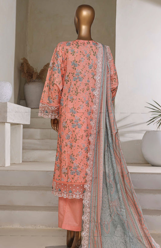 Amyrah by Sadabahar Embroidered Lawn Stitched 3 Piece Suit - D-08 - SBD25AMYV3 - Pink - Summer Collection