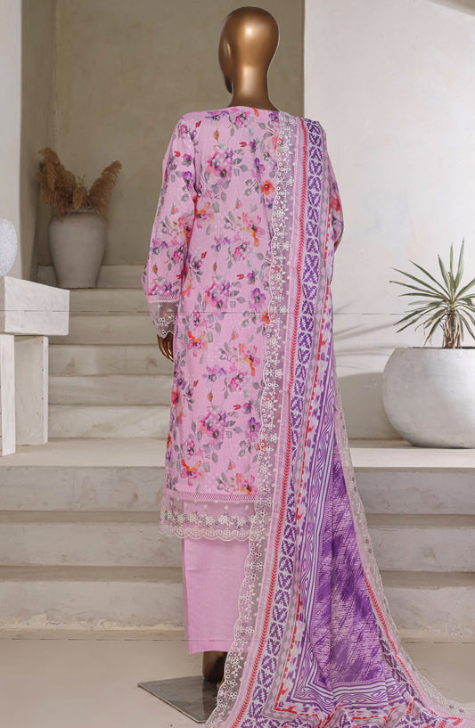 Amyrah by Sadabahar Embroidered Lawn Stitched 3 Piece Suit - D-04 - SBD25AMYV3 - Pink - Summer Collection