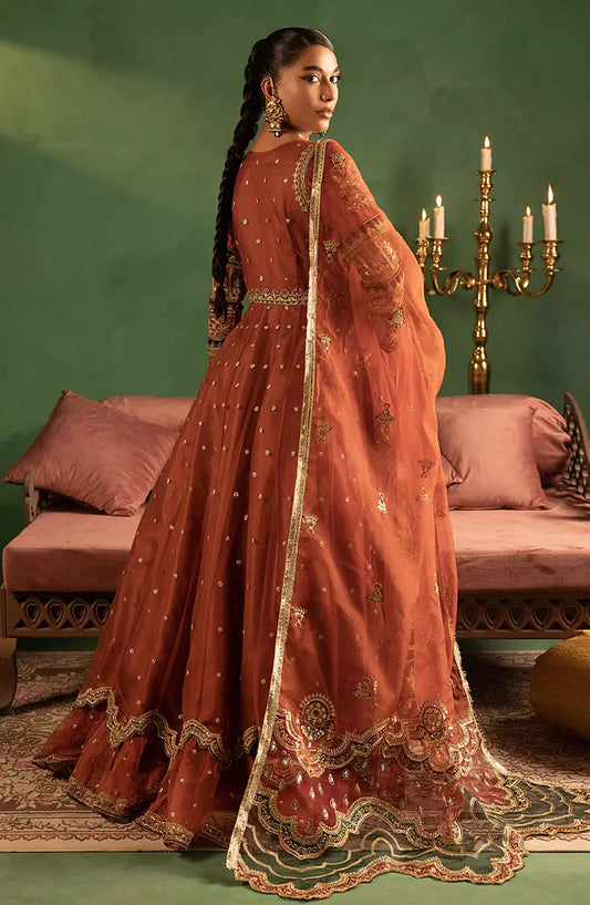 Abrish Luxury Formal Collection By Diara Couture - ANARKALI - US-607 - RUST
