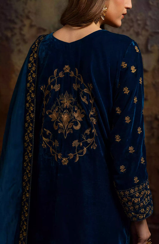 Merakish Luxury Velvet Collection 2024 - Antique Blue