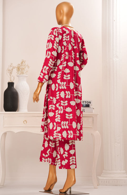 Abstract Allure by Amna Khadija Digital Printed Cotton Pret 2 Piece Suit - AM25ABS - AAPC-02 - Red - Summer Collection