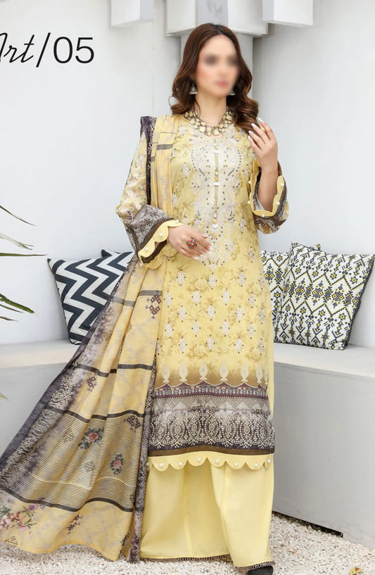 Dil E Momin Digital Print and Emb Lawn Collection Vol 05 - ART 05