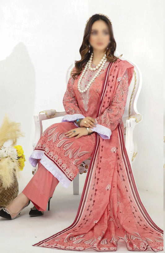 Abisha Printed and Embroidered Lawn Collection Vol 39 - ART 10