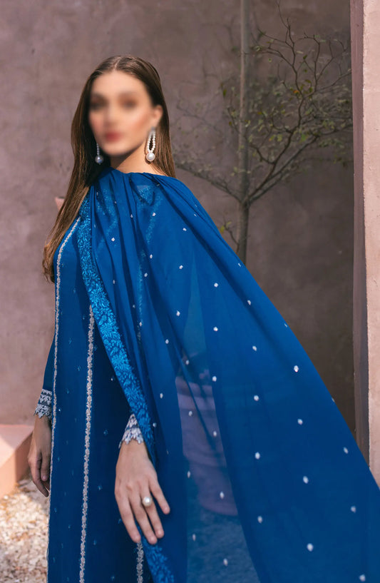Azure - Ensembles - Festive Embroidered 3Pc Collection 2024 - AS 116 Radiant Sky