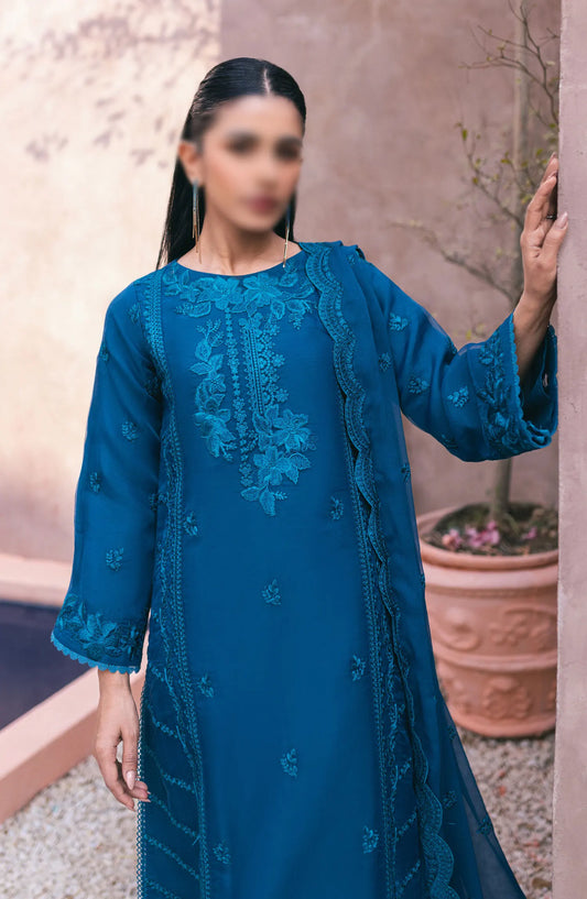 Azure - Ensembles - Festive Embroidered 3Pc Collection 2024 - AS 117 Hydrangea Hues