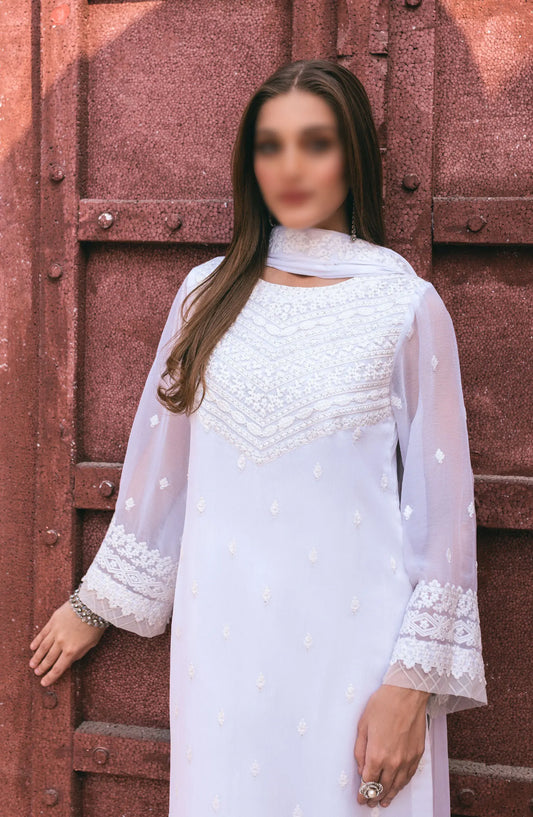 Azure - Ensembles - Festive Embroidered 3Pc Collection 2024 - AS 118 Snow Haze