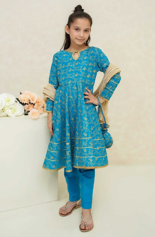 Modest Embroidered Raw Sillk Stitched 2 Piece - Asmani - MD25F - Festive Collection