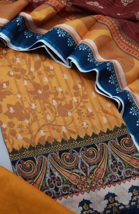 AK Signature Prints Unstitched Printed Swick Collection 2024 - ASPU 01