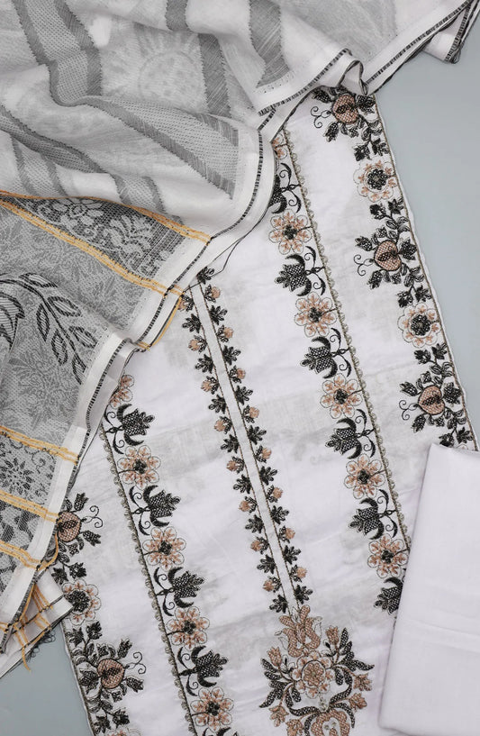 Afsanay Unstitched Embroidered Series With Jacquard Dupatta Collection 2024 - AUES 02