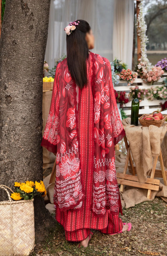 Ayzel Summer Dream Unstitched Lawn Vol 01 - AZL-V1-05 CARDINAL