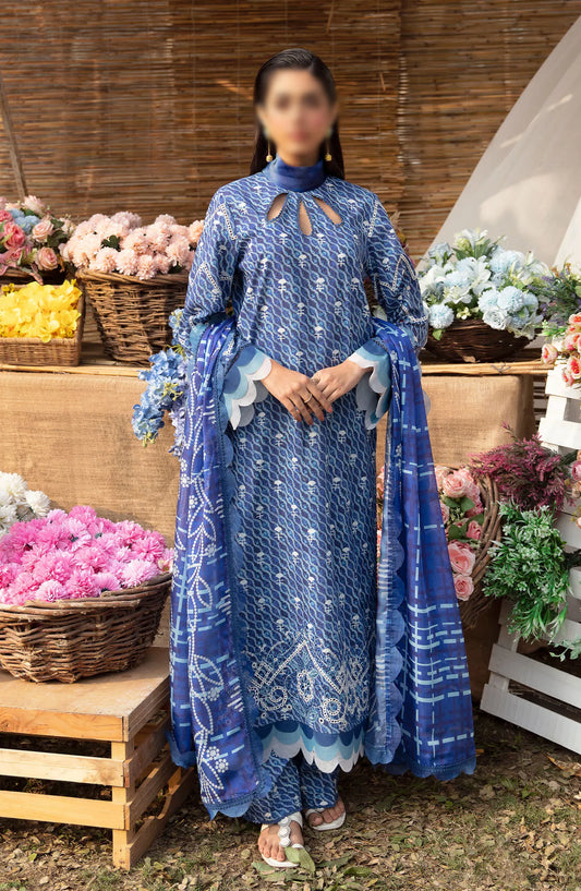 Ayzel Summer Dream Unstitched Lawn Vol 01 - AZL-V1-06 LAZULI