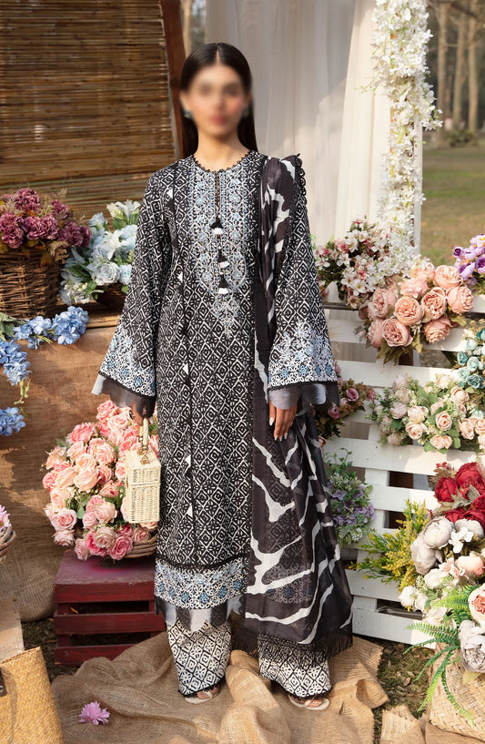 Ayzel Summer Dream Unstitched Lawn Vol 01 - AZL-V1-08 BATFLOWER